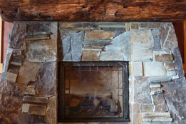 Old Tahoe Fireplace Reclaimed Wood Mantle