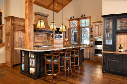 Gourmet Kitchen Hand scraped Walnut Floor