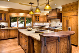 Gourmet Tahoe Kitchen Copper Bar Top