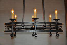 Wrought iron custom chandelier